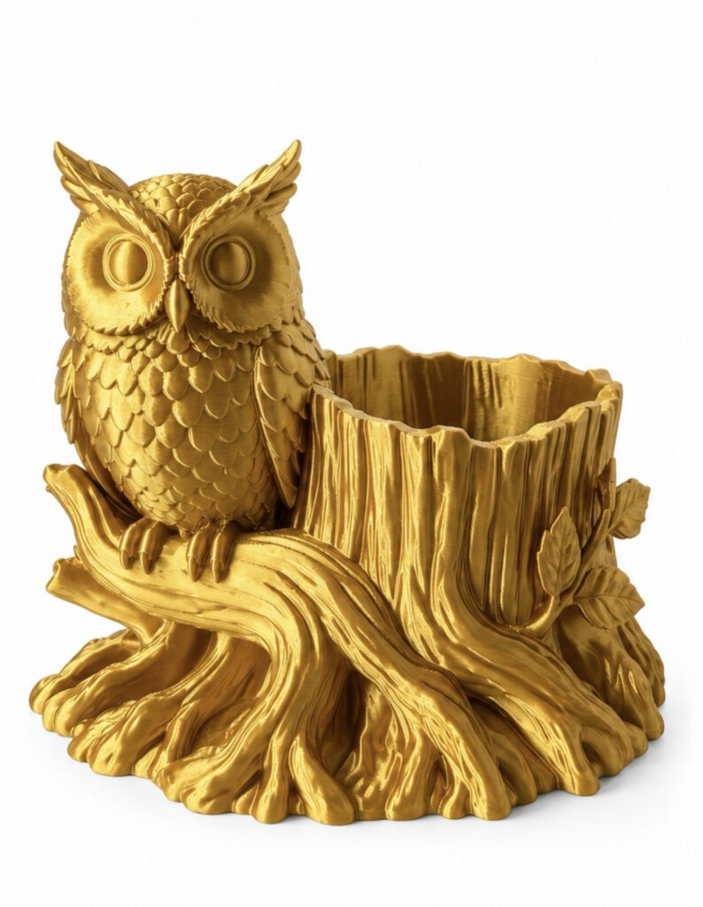sowa flowerbox - druk 3d